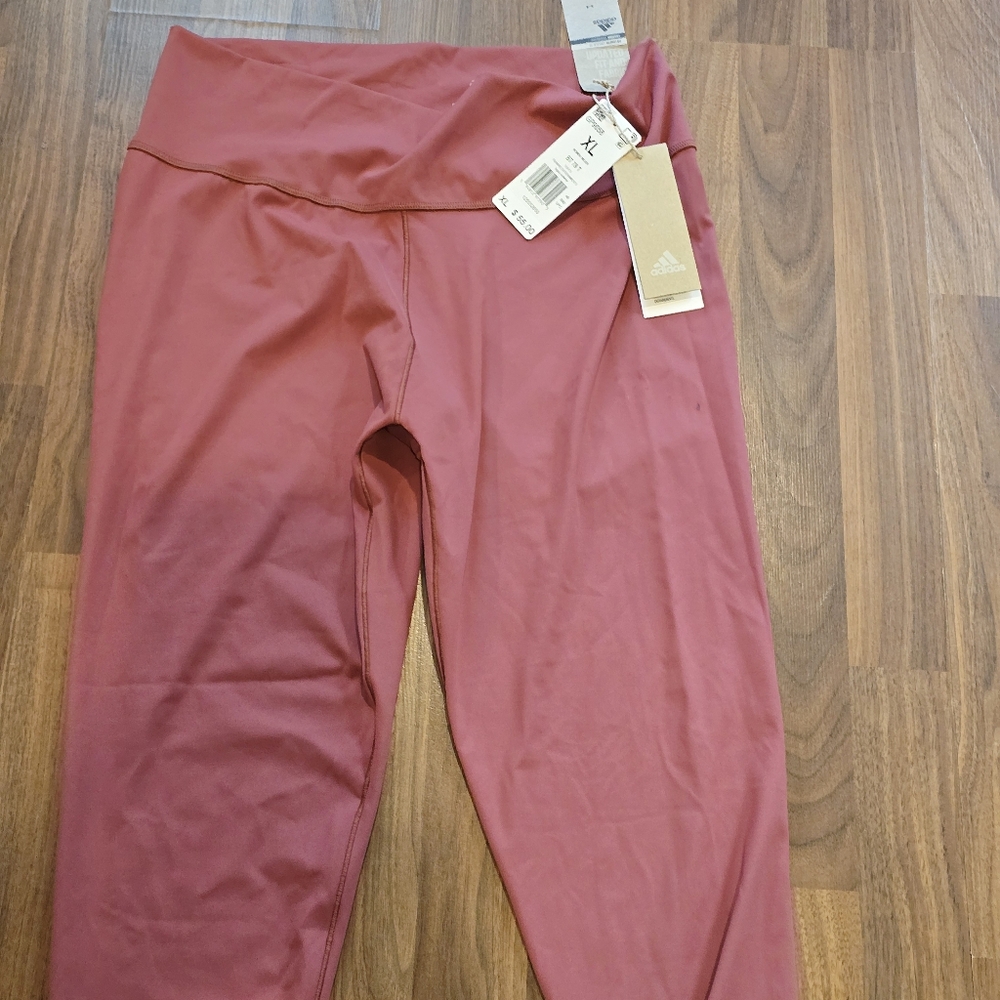 adidas Women's Rose Pink High-Waist Leggings - Picture 3 of 10